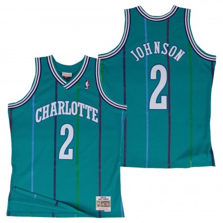 Herren NBA Charlotte Hornets Trikot Larry Johnson Hardwood Classics Auswärtstrikot Swingman