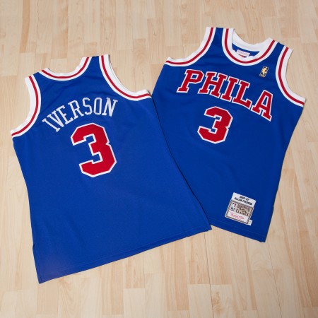 Herren NBA Philadelphia 76ers Trikot Allen Iverson 1996-97 Authentic Auswärtstrikot Swingman