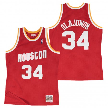 Herren NBA Houston Rockets Trikot Hakeem Olajuwon Hardwood Classics Auswärtstrikot Swingman