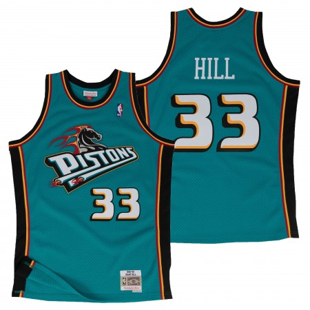 Herren NBA Detroit Pistons Trikot Grant Hill Hardwood Classics Auswärtstrikot Swingman
