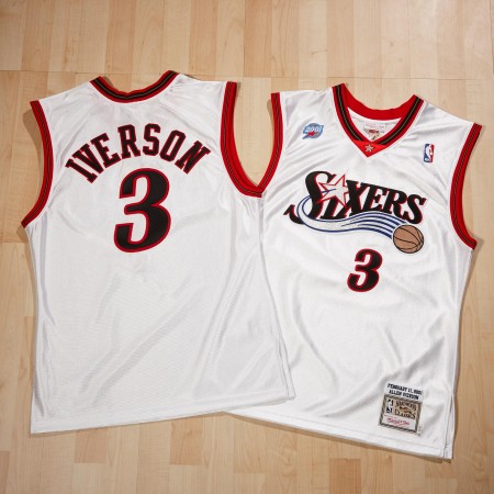 Herren NBA Philadelphia 76ers Trikot Allen Iverson All-Star 2001 Authentic Heimtrikot Swingman