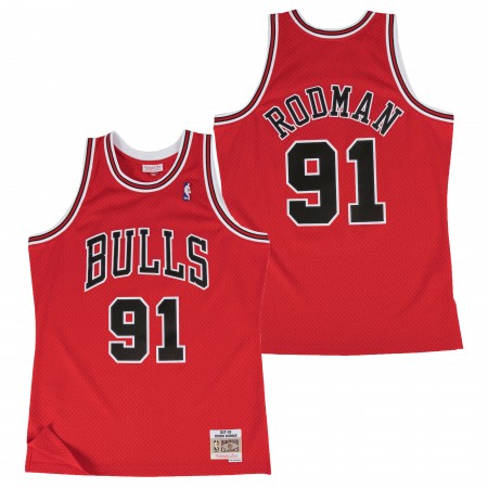 Herren NBA Chicago Bulls Trikot Dennis Rodman Hardwood Classics Auswärtstrikot Swingman