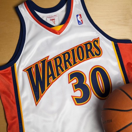 Herren NBA Golden State Warriors Trikot Stephen Curry 2009-10 Rookie Authentic Heimtrikot Swingman