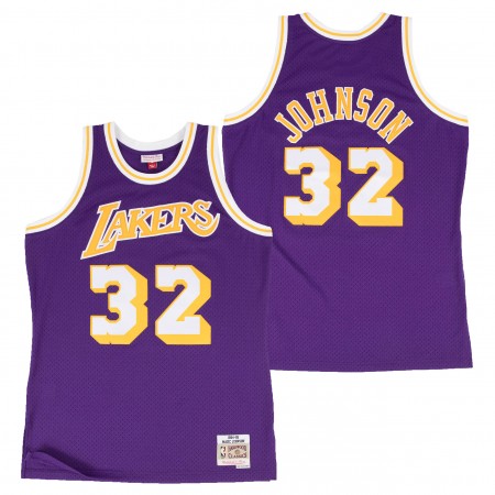 Herren NBA Los Angeles Lakers Trikot Magic Johnson Hardwood Classics Auswärtstrikot Swingman